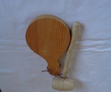 Wooden Mallet & Chopping Board for Sale