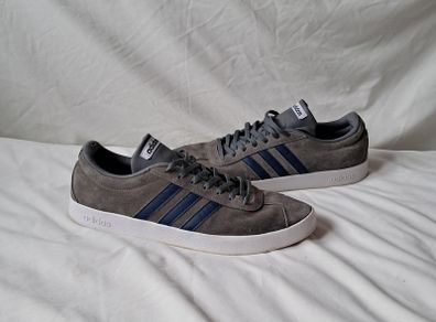 Adidas vl court grey suade size 13.5 eu 49.5 in good condition