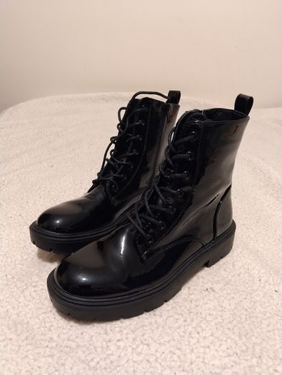 Black Patent Ankle Boots