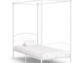 Canopy Bed Frame White Metal 90x200 cm