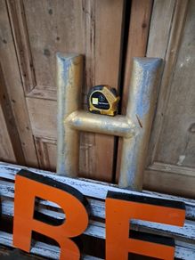 Large Gold Guild Letter H
