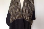 One Size Black &amp; Brown Large Checked Shawl Includes Postage