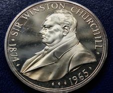 Rare Winston Churchill Memorial 1965 Silver .999 Medal BCS5