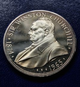 Rare Winston Churchill Memorial 1965 Silver .999 Medal BCS5