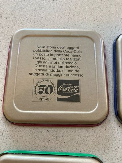 Coca Cola Liberty Metal coasters set