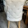 Dining table (extendable) with four velvet dining chairs Image 5