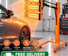 Infrared Curing Lamp, 3300W, Car Paint Dryer with Holder, Timer 1-60 Min, Heating Cabin Cooking Spray 0.8, Curing Lamp for Repair Drying
