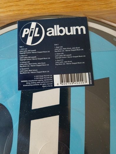 P I l 12" record Picture disc