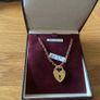 New 9ct Solid ROSE GOLD  Heavy CHAIN  And 9ct yellow Gold Padlock Pendant Image 2