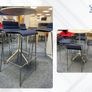 28 X Red/Blue "Pledge" Office High Stools- Grade A Image 4