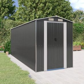 Garden Shed Anthracite 192x606x223 cm Galvanised Steel