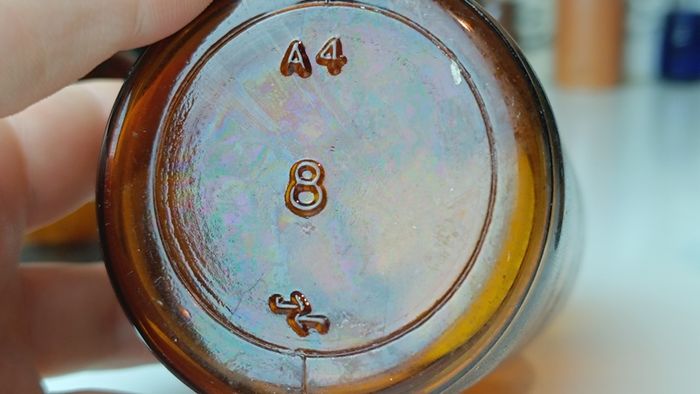 485 - Set of 5 Vintage Brown Amber Glass Screw Top Collectible Decorative Bottles