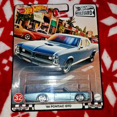 1/64 Hot Wheels, Premium, Boulevard, 66 Pontiac Gto No. 32, Real Riders