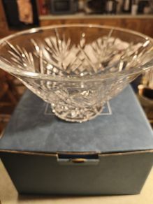 Glendale Marquis Waterford Crystal Large Footed Bowl Made In Poland 10 Inch in orignal box.