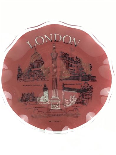 London glass decorative plate