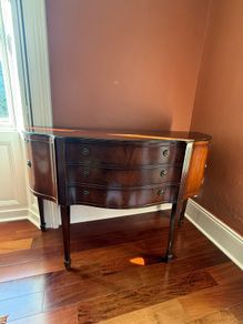 Bow Front Mahogany Side Board / Hall Table