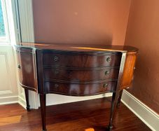 Bow Front Mahogany Side Board / Hall Table