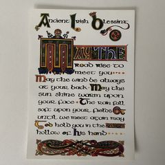 A4 Ancient Irish Blessing with Celtic Motif