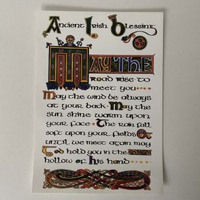 A4 Ancient Irish Blessing with Celtic Motif