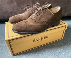 Barker England Albert Collection Castagnia Suede Hampstead Size UK8,5