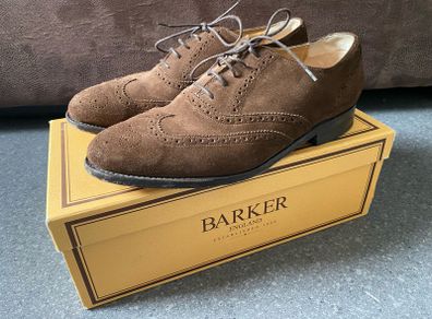 Barker England Albert Collection Castagnia Suede Hampstead Size UK8,5