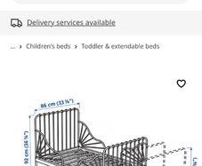 Kids IKEA extendable single bed dismantled and ready to collect