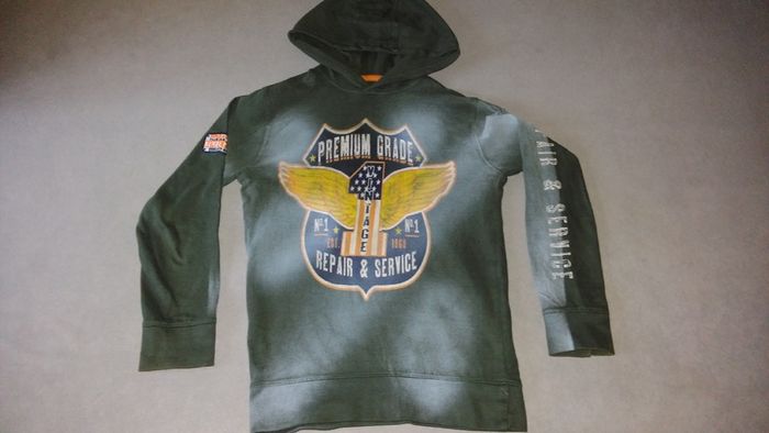 Boys Hooded Long Sleeve Tee, like new