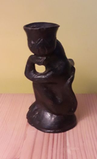 Vintage - Monkey - Candle / Incense Holder