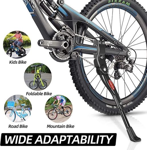 Bike Kickstand, Height Adjustable Bike Stand, Suitable for Mountain Bike, Road Bike, Kids Bike, Foldable Bike, Compatible for Bicycle With Wheel Diameter of 24-28 Inches (FREE SHIPPING)