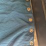 Pair of teal colured eyelet curtains Image 2