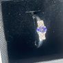 9ct White Gold Tanzanite and Diamond Engagement/Dress Ring Image 3