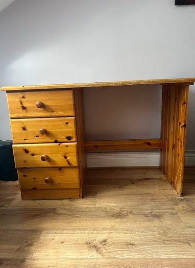 Solid pine study desk