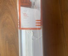 White wooden blinds