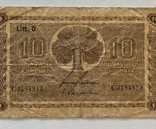 Finland 10 Mark 1939 Banknote