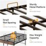 4ft6 Double Bed Frame with Storage Wooden Headboard Image 4