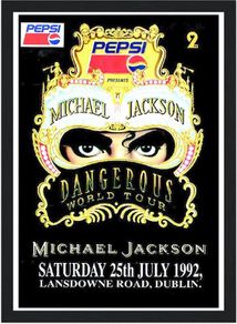 Michael Jackson Framed Poster Lansdowne Dublin 1992