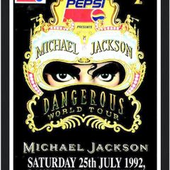 Michael Jackson Framed Poster Lansdowne Dublin 1992