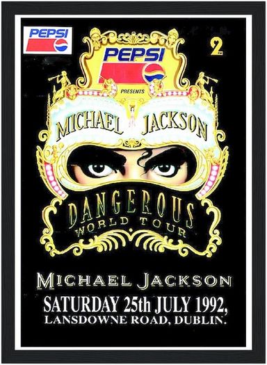 Michael Jackson Framed Poster Lansdowne Dublin 1992