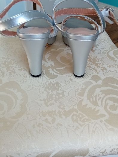 Silver  sandals ladies NEW size 39