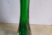 Murano Swing vase beaked vase of green colored glass