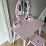 Girls Vanity Table and Stool Image 2