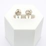 Sterling Silver Love Knot Signed Stud Earrings Image 3