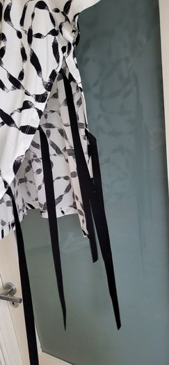 HELMUT LANG monochrome side ties tee Sz S (Fit 8-10UK) - Rrp 225 (New)
