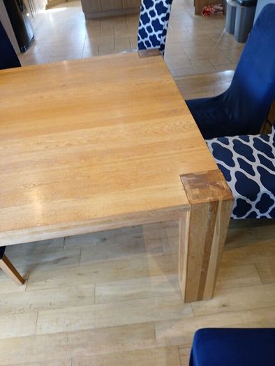 Large square sturdy Table (& 8 chairs)