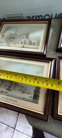 Set of  4 small framed pictuer of  Dublin different scenes.