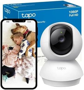 Tapo TC70 Indoor Security Camera 1080p HD 360 View Night Vision Works with Alexa and Google