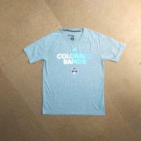 Colorado Rapids (M) Tee Shirt Jersey adidas Soccer Football Grey MLS Denver Major League Soccer Tshirt USA America Medium