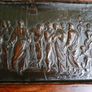 Vintage Wood Box, wood and Metal top Table Desktop Storage Box with key Image 4