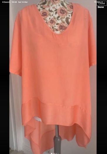 tunic Bnwt short sleeve tunic top asymmetrical freesize  14/16