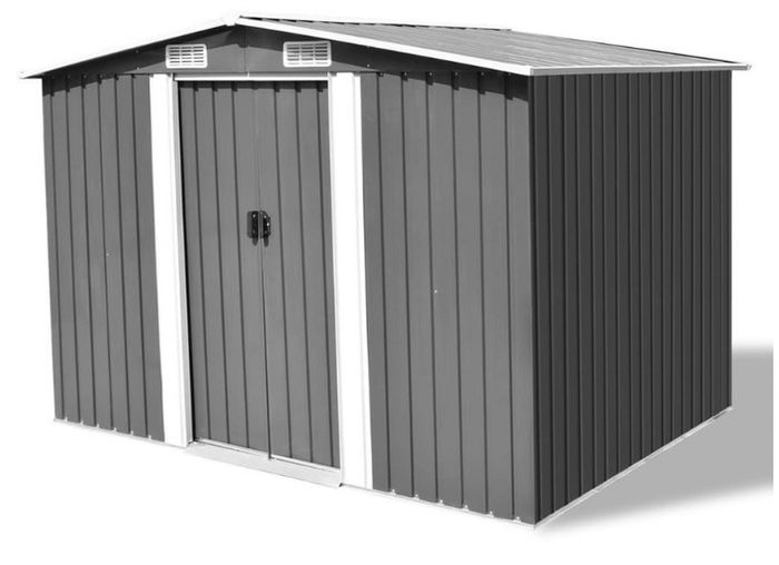 Garden Storage Shed Anthracite Steel 257x205x178 Cm Multiple Colours Available (free Postage)